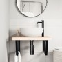 Wall-mounted steel and solid oak wood sink shelf by , bathroom vanities - Ref: Foro24-3302471, Price: 109,76 €, Discount: %