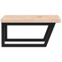 Wall-mounted steel and solid oak wood sink shelf by , bathroom vanities - Ref: Foro24-3302471, Price: 109,76 €, Discount: %