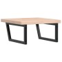 Wall-mounted steel and solid oak wood sink shelf by , bathroom vanities - Ref: Foro24-3302471, Price: 109,76 €, Discount: %