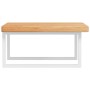 Wall-mounted steel and solid oak wood sink shelf by , bathroom vanities - Ref: Foro24-3302492, Price: 106,99 €, Discount: %