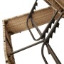 Double sun lounger with cushions and beige synthetic rattan umbrella by , Loungers - Ref: Foro24-368085, Price: 309,70 €, Dis...