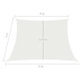 Toldo de vela HDPE blanco 160 g/m² 4/5x4 m de vidaXL, Sombrillas - Ref: Foro24-311271, Precio: 36,86 €, Descuento: %