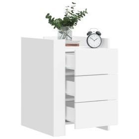 Engineered wood white bedside table 45x50x65 cm by , Nightstands - Ref: Foro24-848304, Price: 108,99 €, Discount: %