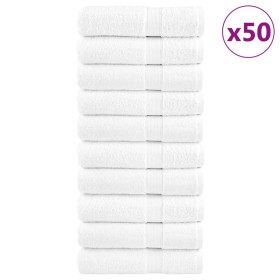 Hand towels 50 units 100% white cotton 50x100 cm 600 gsm by , Towels - Ref: Foro24-137127, Price: 272,99 €, Discount: %