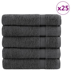 Bathroom towels 25 units 100% cotton anthracite 100x150 cm 600 gsm by , Towels - Ref: Foro24-137167, Price: 412,99 €, Discoun...