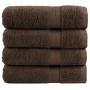 4 brown 100% cotton bath towels 70x140 cm 600 gsm by , Towels - Ref: Foro24-137237, Price: 48,27 €, Discount: %