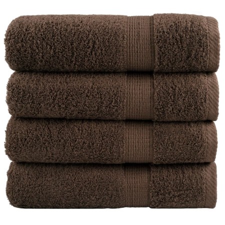 4 brown 100% cotton bath towels 70x140 cm 600 gsm by , Towels - Ref: Foro24-137237, Price: 48,27 €, Discount: %