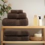 4 brown 100% cotton bath towels 70x140 cm 600 gsm by , Towels - Ref: Foro24-137237, Price: 48,27 €, Discount: %