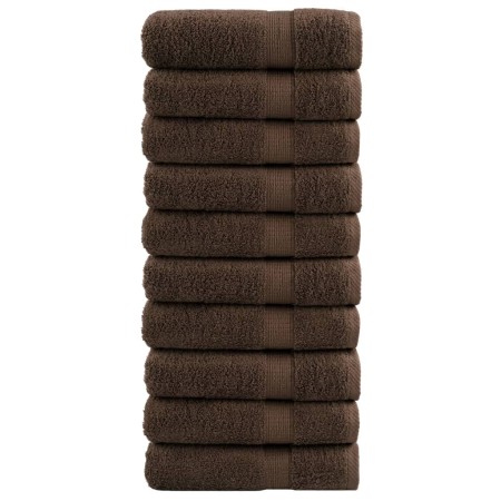 Hand towels 10 units 100% cotton brown 50x100 cm 600 gsm by , Towels - Ref: Foro24-137235, Price: 61,77 €, Discount: %