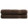 Sauna towels 2 units 100% cotton brown 80x200 cm 600 gsm by , Towels - Ref: Foro24-137242, Price: 39,40 €, Discount: %