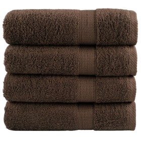 Bathroom towels 4 units 100% cotton brown 100x150 cm 600 gsm by , Towels - Ref: Foro24-137240, Price: 70,99 €, Discount: %