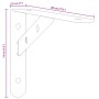 Set of 4 black stainless steel shelf brackets 20x2.5x14 cm by , Shelves and shelves - Ref: Foro24-30302, Price: 18,05 €, Disc...