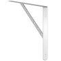 Set of 4 stainless steel shelf brackets silver 40x2.5x25 cm by , Shelves and shelves - Ref: Foro24-30300, Price: 32,75 €, Dis...