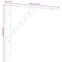 Set of 4 stainless steel shelf brackets silver 40x2.5x25 cm by , Shelves and shelves - Ref: Foro24-30300, Price: 28,47 €, Dis...