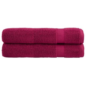 Premium towels 2 units 100% cotton burgundy 100x200 cm 600 gsm by , Towels - Ref: Foro24-137221, Price: 50,99 €, Discount: %