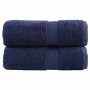 Guest towels 2 units 100% cotton navy blue 30x50cm 600gsm by , Towels - Ref: Foro24-137254, Price: 11,48 €, Discount: %