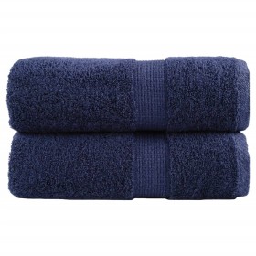 Guest towels 2 units 100% cotton navy blue 30x50cm 600gsm by , Towels - Ref: Foro24-137254, Price: 11,48 €, Discount: %