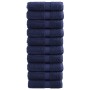 Guest towels 10 units 100% cotton navy blue 30x50cm 600gsm by , Towels - Ref: Foro24-137256, Price: 25,56 €, Discount: %