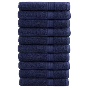 Sauna towels 10 units navy blue cotton 80x200 cm 600 gsm by , Towels - Ref: Foro24-137268, Price: 174,99 €, Discount: %