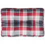 Cushion for pallet sofa in red checkered fabric 60x40x12 cm by , Cushions for chairs and sofas - Ref: Foro24-360570, Price: 1...