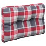 Cushion for pallet sofa in red checkered fabric 60x40x12 cm by , Cushions for chairs and sofas - Ref: Foro24-360570, Price: 1...