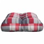 Cushion for pallet sofa in red checkered fabric 60x40x12 cm by , Cushions for chairs and sofas - Ref: Foro24-360570, Price: 1...