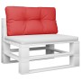 Red fabric cushion for pallets 70x40x12 cm by , Cushions for chairs and sofas - Ref: Foro24-360585, Price: 17,28 €, Discount: %