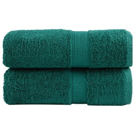 Guest towels 2 units 100% cotton green 30x50 cm 600 gsm by , Towels - Ref: Foro24-137326, Price: 13,99 €, Discount: %