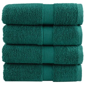 4 units of green 100% cotton towels 30x30 cm 600 gsm by , Towels - Ref: Foro24-137324, Price: 14,11 €, Discount: %