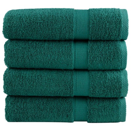 Toallas de mano 4 unidades 100% algodón verde 50x100 cm 600 gsm de , Toallas - Ref: Foro24-137330, Precio: 27,99 €, Descuento: %