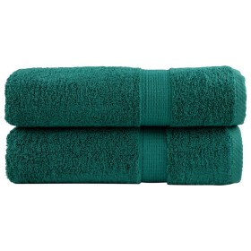 Shower towels 2 units 100% cotton green 70x140 cm 600 gsm by , Towels - Ref: Foro24-137332, Price: 26,84 €, Discount: %