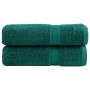 Shower towels 2 units 100% cotton green 70x140 cm 600 gsm by , Towels - Ref: Foro24-137332, Price: 26,81 €, Discount: %