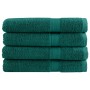 Toallas de sauna 4 uds 100% algodón verde 80x200 cm 600 gsm de , Toallas - Ref: Foro24-137339, Precio: 74,27 €, Descuento: %