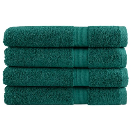 Toallas de sauna 4 uds 100% algodón verde 80x200 cm 600 gsm de , Toallas - Ref: Foro24-137339, Precio: 74,27 €, Descuento: %