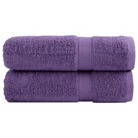 Toallas de mano 2 uds 100% algodón morado 50x100 cm 600 gsm de , Toallas - Ref: Foro24-137353, Precio: 18,99 €, Descuento: %