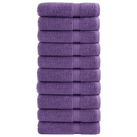 Toallas de ducha 10 uds 100% algodón morado 70x140 cm 600 gsm de , Toallas - Ref: Foro24-137358, Precio: 108,99 €, Descuento: %