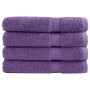 Toallas premium 4 uds 100% algodón morado 100x200 cm 600 gsm de , Toallas - Ref: Foro24-137366, Precio: 92,34 €, Descuento: %