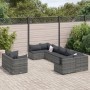 Garden sofa set with 9-piece synthetic rattan gray cushions by , Garden sets - Ref: Foro24-3308298, Price: 552,11 €, Discount: %