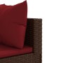 Gartensofa-Set, 10-teilig, mit braunen Kissen aus synthetischem Rattan. von , Gartensets - Ref: Foro24-3308349, Preis: 586,99...