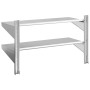 Stainless steel silver wall shelf 100x40x60 cm by , Shelves and shelves - Ref: Foro24-30309, Price: 65,85 €, Discount: %