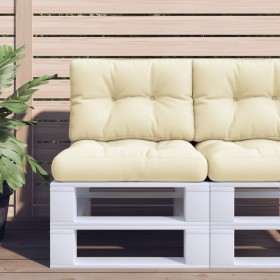 Palettensofa-Kissen, 2 Stück, cremefarbener Stoff. von , Kissen für Stühle und Sofas - Ref: Foro24-360669, Preis: 44,99 €, Ra...