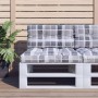 Cushions for pallets, 2 units, gray checkered fabric. by , Cushions for chairs and sofas - Ref: Foro24-360725, Price: 47,36 €...