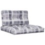 Cushions for pallets, 2 units, gray checkered fabric. by , Cushions for chairs and sofas - Ref: Foro24-360725, Price: 47,36 €...