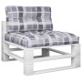 Cushions for pallets, 2 units, gray checkered fabric. by , Cushions for chairs and sofas - Ref: Foro24-360725, Price: 47,36 €...