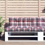 Cushions for pallets, 2 units, red checkered fabric. by , Cushions for chairs and sofas - Ref: Foro24-360746, Price: 73,48 €,...