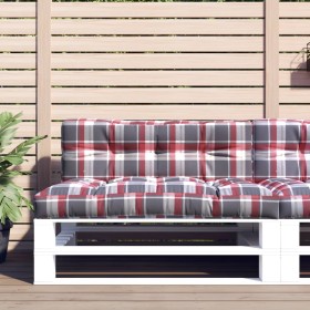 Cushions for pallets, 2 units, red checkered fabric. by , Cushions for chairs and sofas - Ref: Foro24-360746, Price: 73,99 €,...