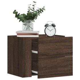 Mesitas de noche de pared 2 uds color marrón roble 45x30x35 cm de , Mesitas de noche - Ref: Foro24-848338, Precio: 104,76 €, ...