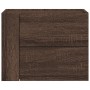 Wall-mounted bedside tables 2 units brown oak color 45x30x35 cm by , Nightstands - Ref: Foro24-848338, Price: 104,76 €, Disco...