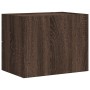 Wall-mounted bedside tables 2 units brown oak color 45x30x35 cm by , Nightstands - Ref: Foro24-848338, Price: 104,76 €, Disco...