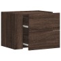 Wall-mounted bedside tables 2 units brown oak color 45x30x35 cm by , Nightstands - Ref: Foro24-848338, Price: 104,76 €, Disco...